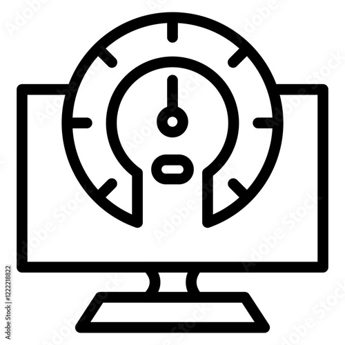 Speed Test line icon