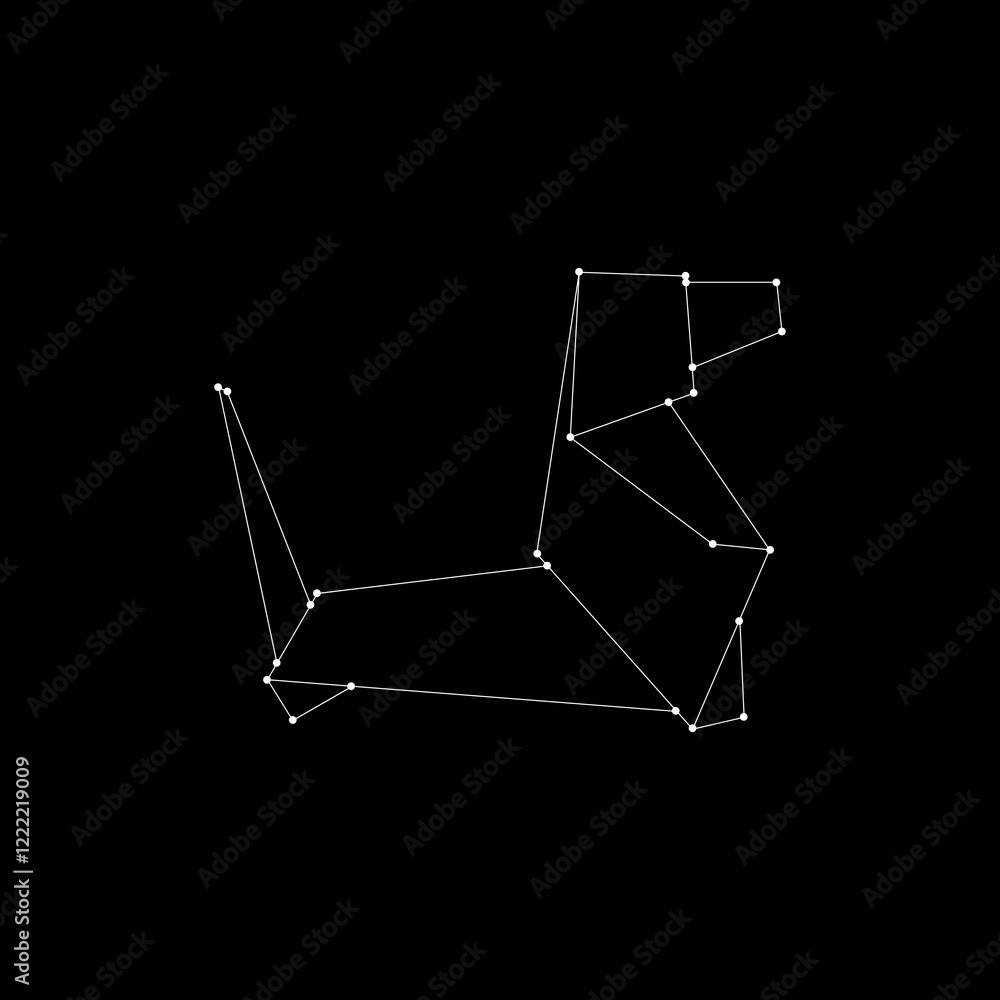 Dog Polygonal Lines, can use for Logo, Pictogram, Animal Figure, Website, Apps, or Graphic Design Element. Vector Illustration Dog Polygonal Lines, can use for Logo, Pictogram, Animal Figure, Website, Apps, or Graphic Design Element. Vector Illustration
