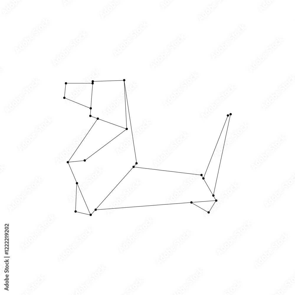 Dog Polygonal Lines, can use for Logo, Pictogram, Animal Figure, Website, Apps, or Graphic Design Element. Vector Illustration Dog Polygonal Lines, can use for Logo, Pictogram, Animal Figure, Website, Apps, or Graphic Design Element. Vector Illustration