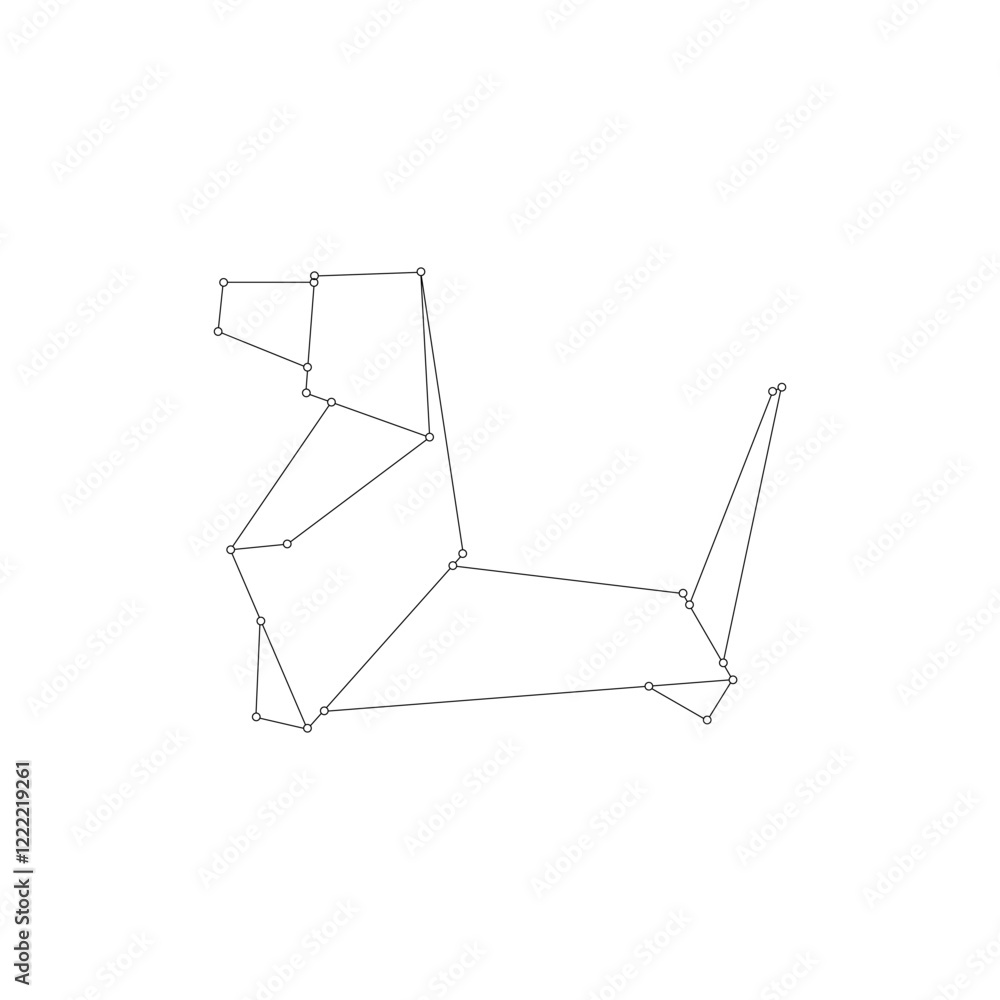 Dog Polygonal Lines, can use for Logo, Pictogram, Animal Figure, Website, Apps, or Graphic Design Element. Vector Illustration Dog Polygonal Lines, can use for Logo, Pictogram, Animal Figure, Website, Apps, or Graphic Design Element. Vector Illustration