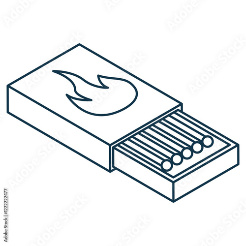 Camping lighter Isometric