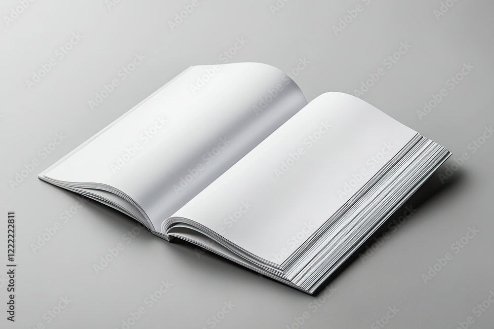 Vibrant Color Picture of Blank Brochure Magazine Isolated on Gray Vibrant Color Picture of Blank Brochure Magazine Isolated on Gray