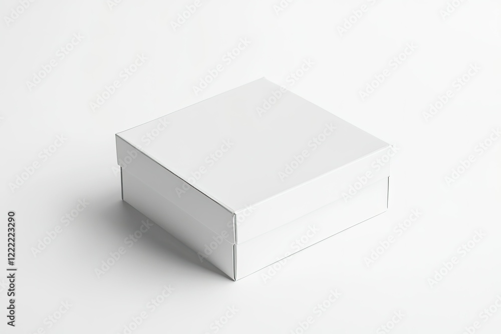 Blank Packaging White Cardboard Box Isolated on White Background Ready for Packaging Design Blank Packaging White Cardboard Box Isolated on White Background Ready for Packaging Design