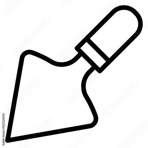 Trowel line icon