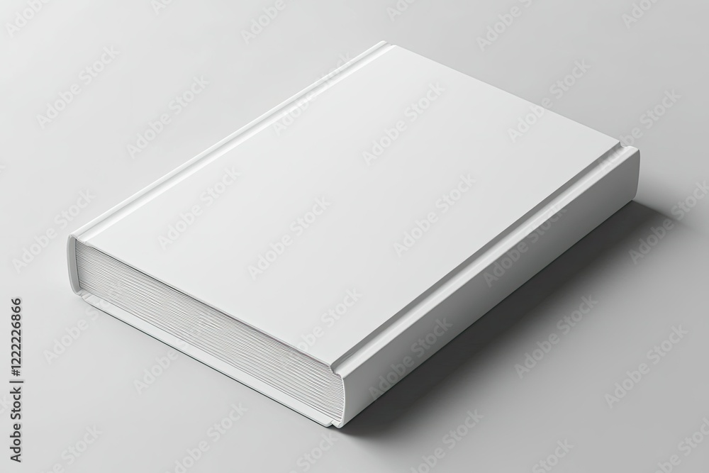 Vibrant Color Image of a White Book with a White Cover Vibrant Color Image of a White Book with a White Cover