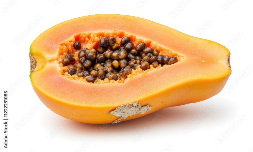 Fresh papaya cut in half Fresh papaya cut in half