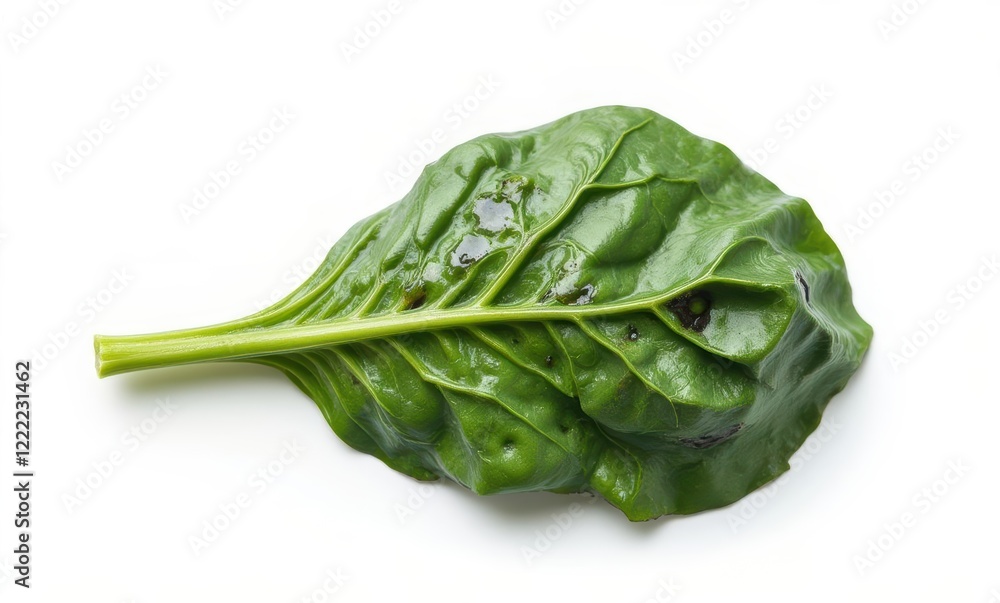 Fresh green spinach leaf on white background Fresh green spinach leaf on white background