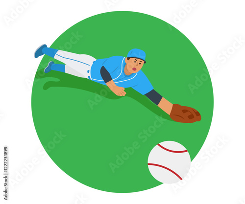 Fielder chasing the ball.