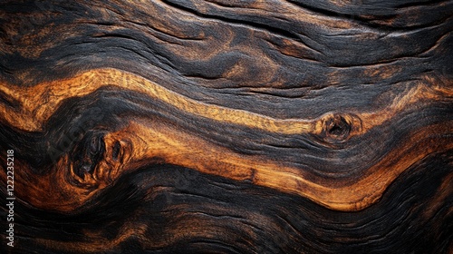 Rich wenge wood texture with deep brown and black tones for design decor