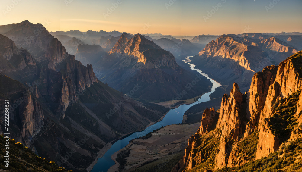 Majestic Mountain Landscape at Sunrise