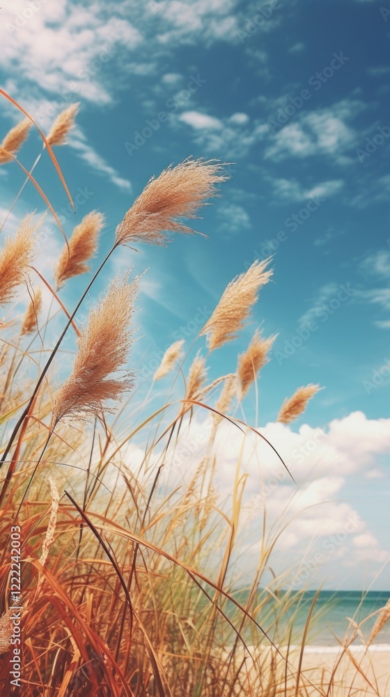 Obraz premium Summer beach landscape outdoors.