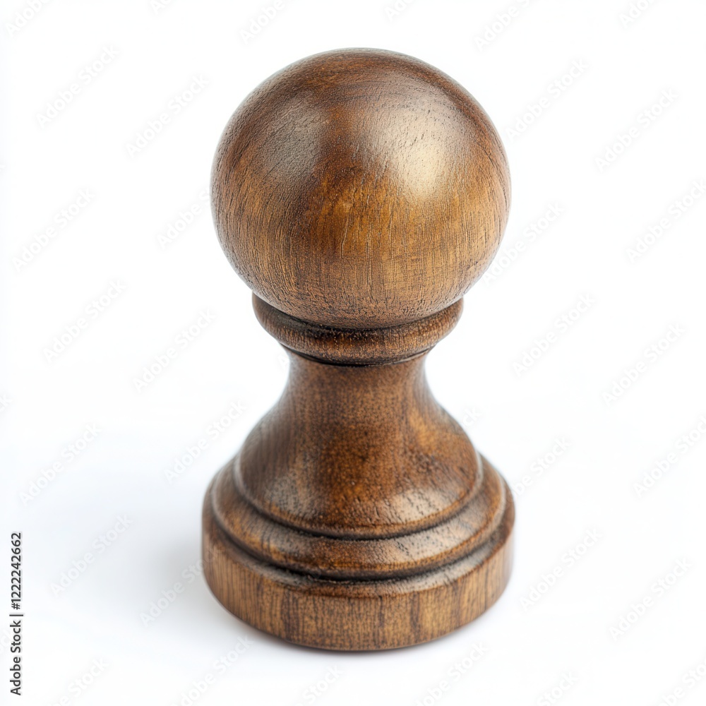 Dark wood finial, isolated, studio, white background, furniture Dark wood finial, isolated, studio, white background, furniture