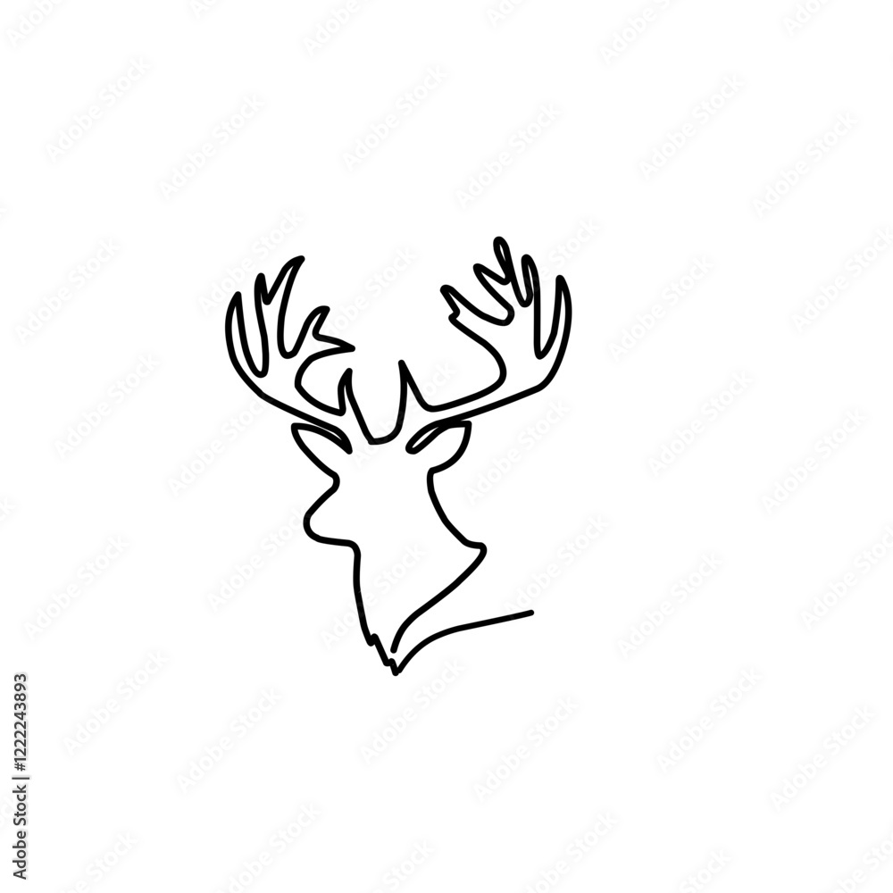 continuous line drawing reindeer continuous line drawing reindeer