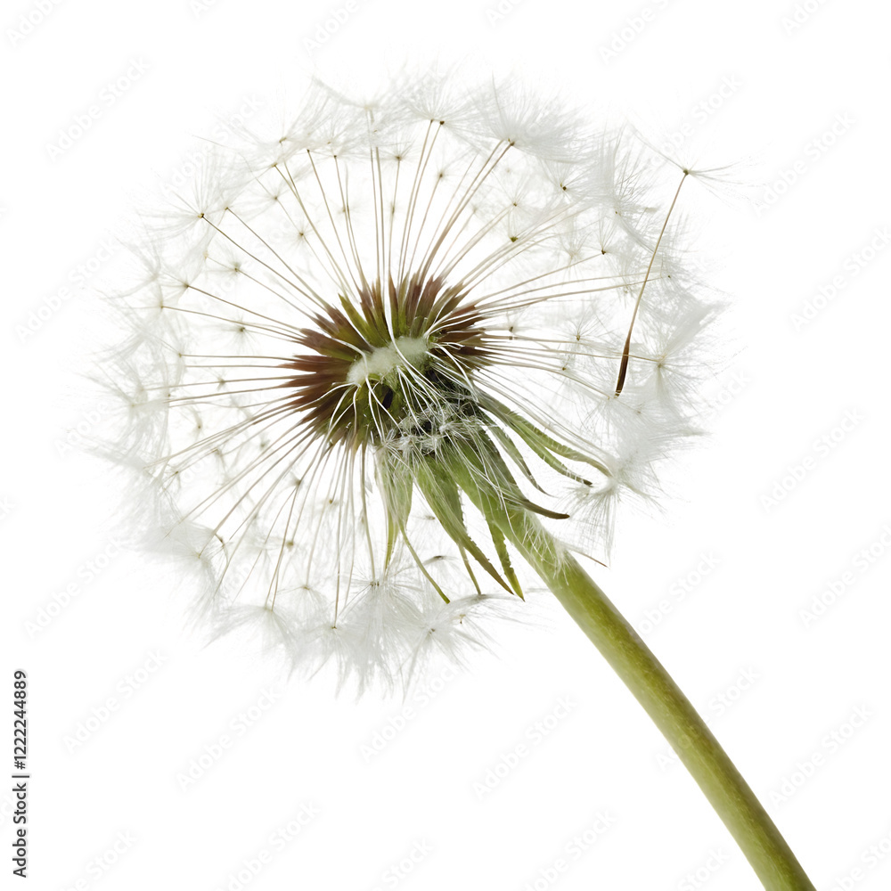White flower with a green stem White flower with a green stem