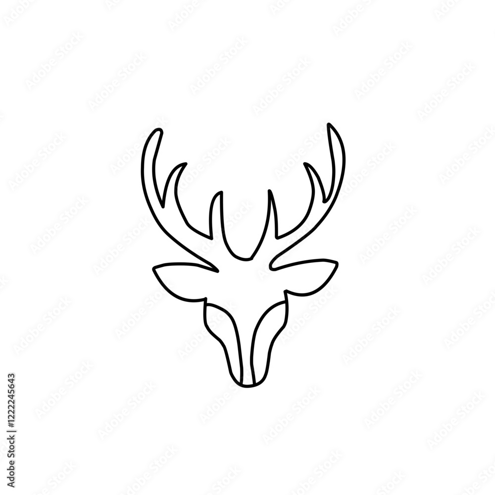 continuous line drawing reindeer continuous line drawing reindeer