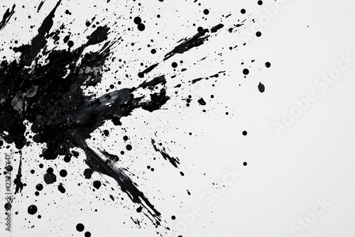 Wallpaper Mural Swirling black dots and particles in motion, forming organic patterns on a bright white canvas, perfect for an artistic abstract concept Torontodigital.ca