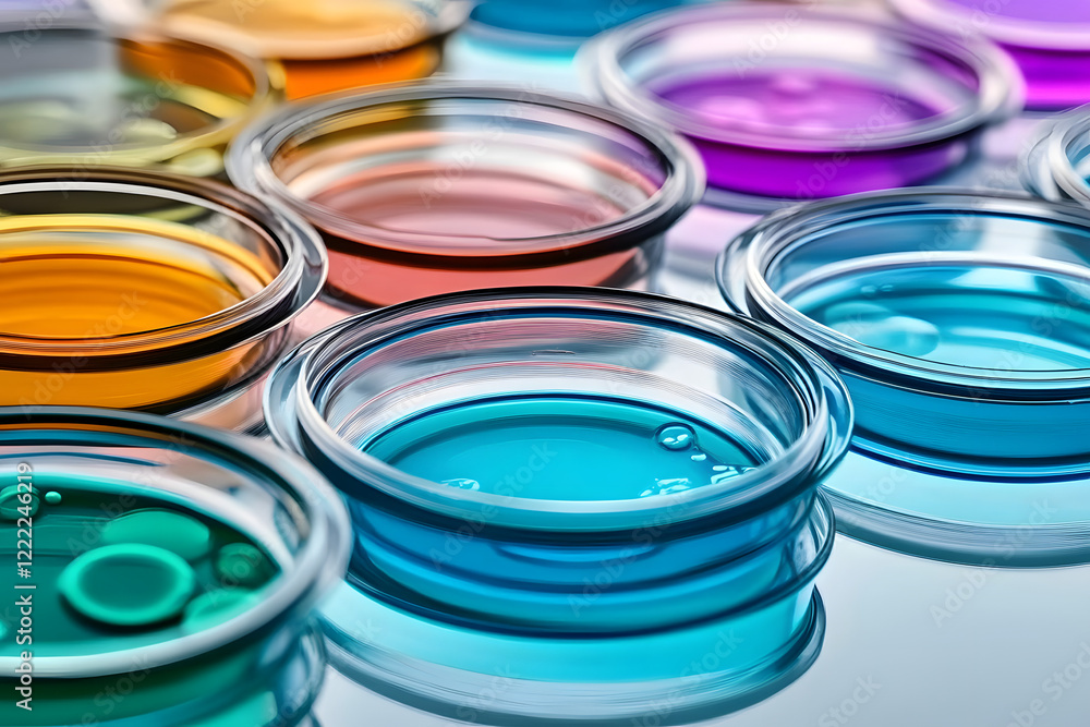 Petri dishes medical lab. Generative Ai Petri dishes medical lab. Generative Ai