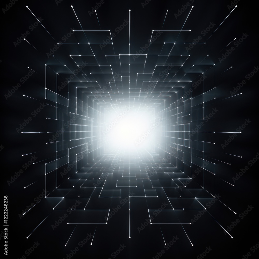 Obraz premium Square shape light backgrounds technology.
