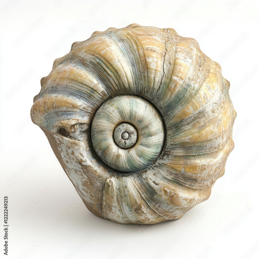Seashell spiral detail studio shot white background decor Seashell spiral detail studio shot white background decor
