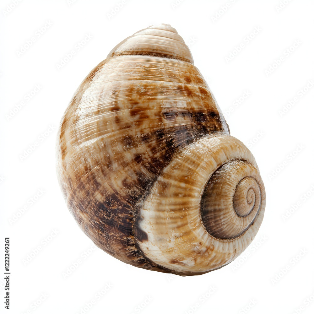 Seashell spiral, isolated, white background, ocean souvenir Seashell spiral, isolated, white background, ocean souvenir