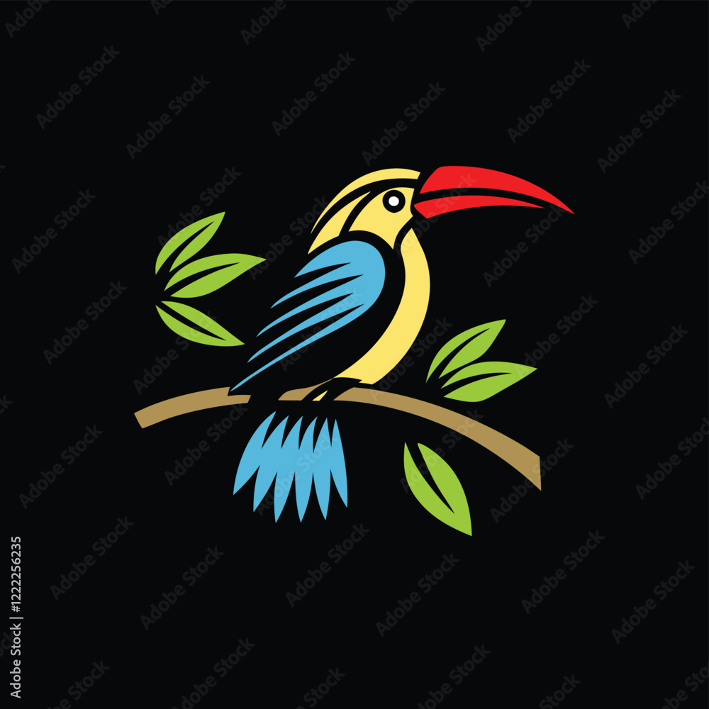 Obraz premium Nice Vibrant bird vector illustration