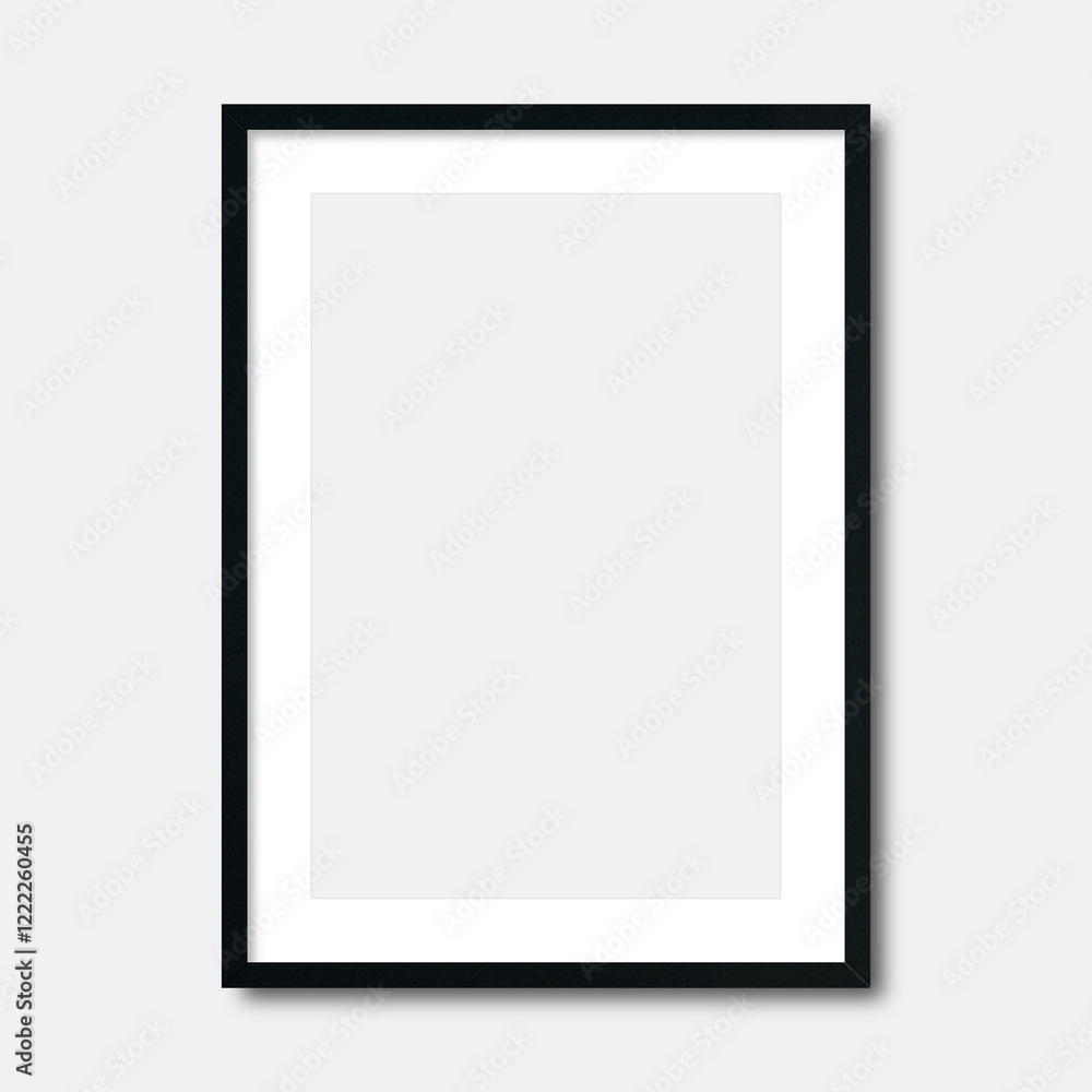 Vertical Black frame with white mat Vertical Black frame with white mat