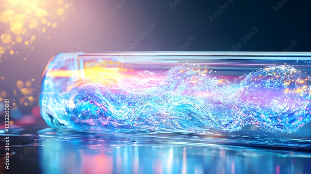 luminous wave energy in glass tube - abstract backgrounds luminous wave energy in glass tube - abstract backgrounds