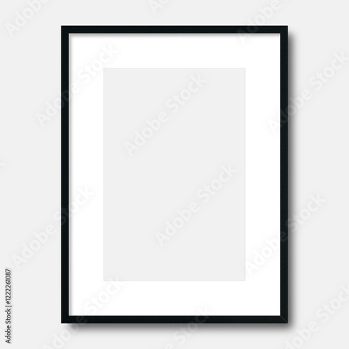 Frame mockups with mat, Poster frame, White mat frame mockups