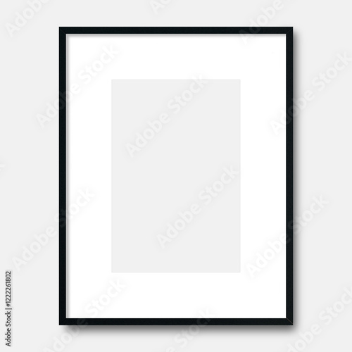 Vertical frame mockup, Black color frame mockup