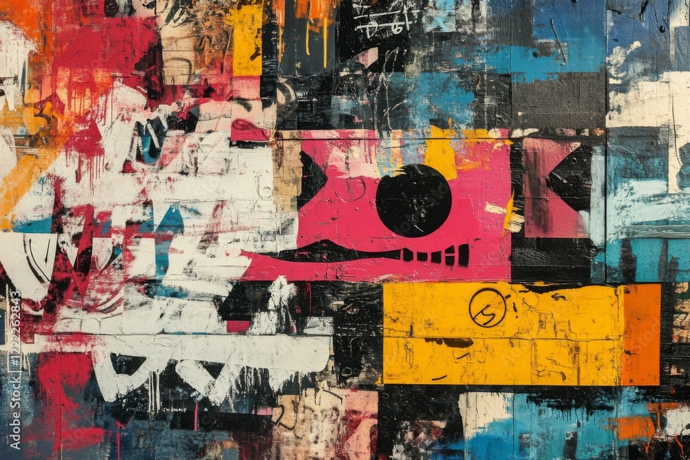Fototapeta premium Colorful Abstract Street Art Collage