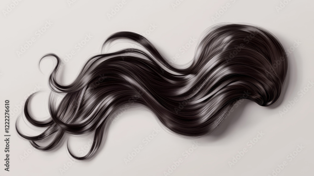 Long brown hair strand lock. Realistic 3d vector illustration set of waved smooth shiny female ponytail for shampoo and conditioner design. Strong healthy brunette curls for care and beauty concept. Long brown hair strand lock. Realistic 3d vector illustration set of waved smooth shiny female ponytail for shampoo and conditioner design. Strong healthy brunette curls for care and beauty concept.