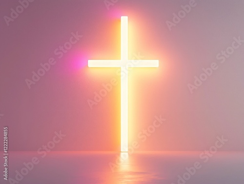 Glowing Neon Cross