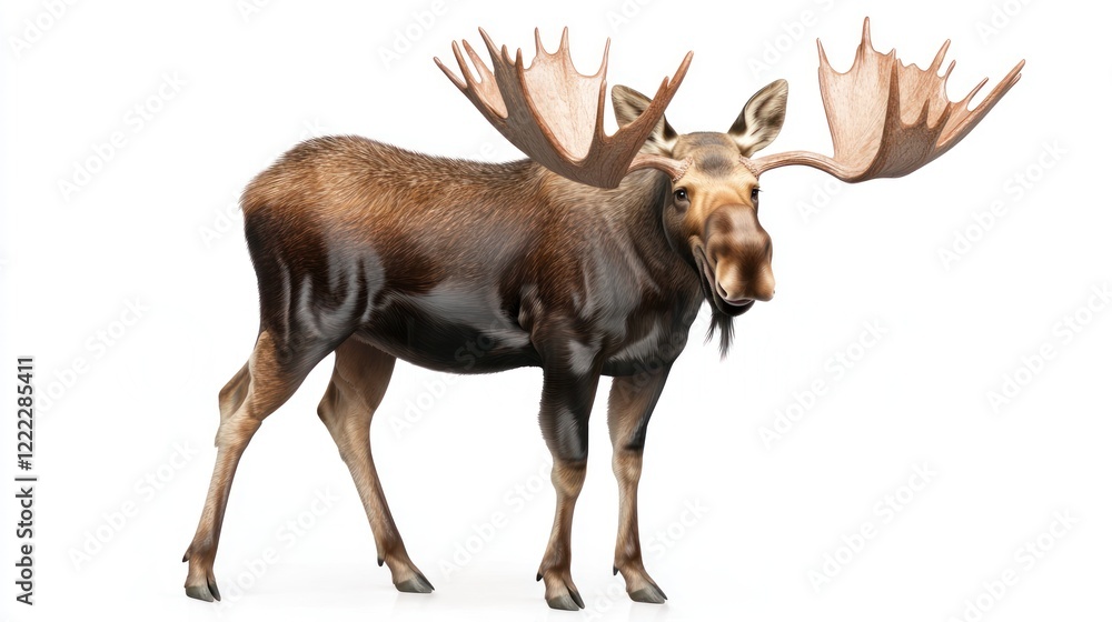 Fototapeta premium Majestic Moose with Large Antlers