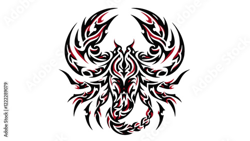 Decorative Tribal Scorpion Art for Tattoos