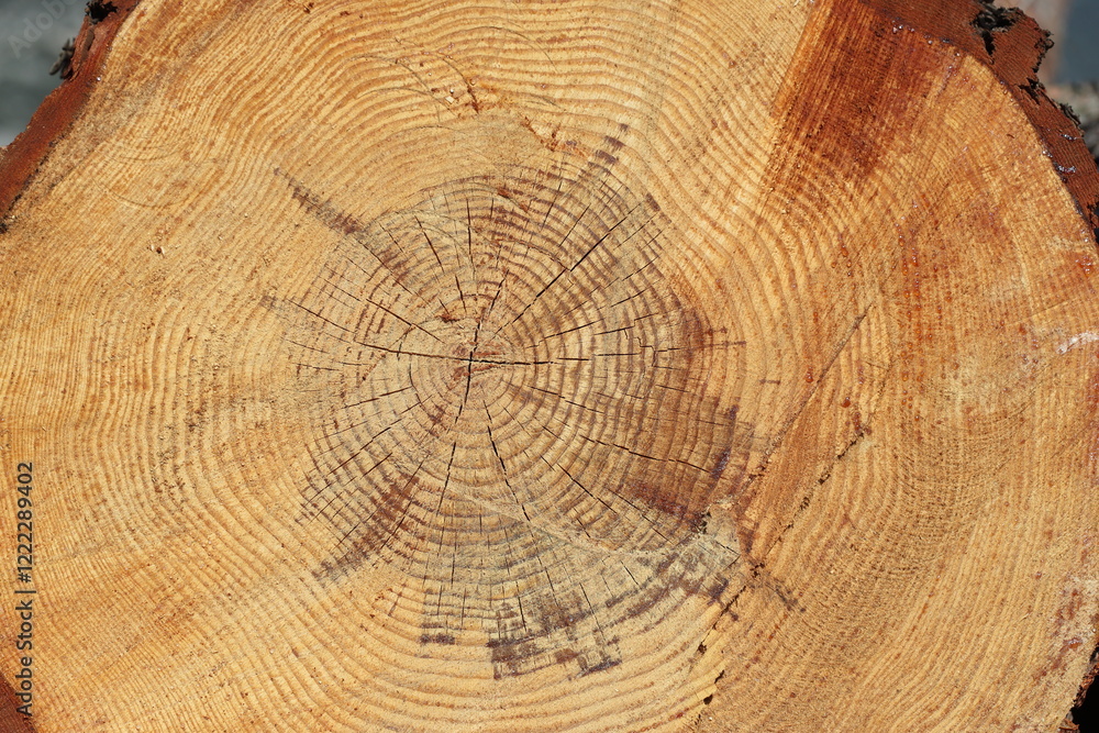 close-up of cross section of tree trunk close-up of cross section of tree trunk