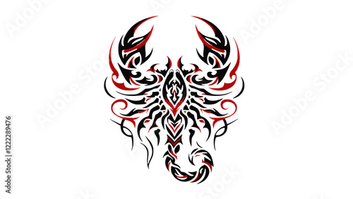 Tribal Scorpion Tattoo Design with Bold Patterns