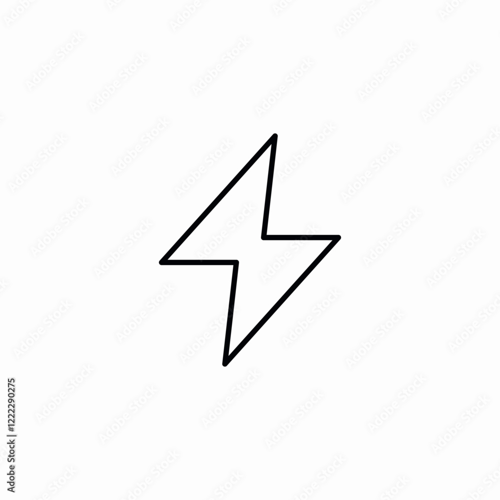 lightning power energy icon vector sign lightning power energy icon vector sign