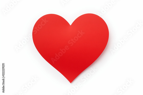Free Download Red Heart-Shaped Sticker, Isolated on White Background. - GFXLoad