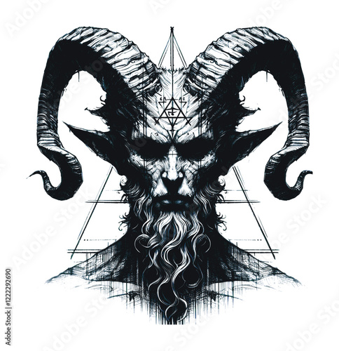 baphomet illustration - grunge style (artwork 4)