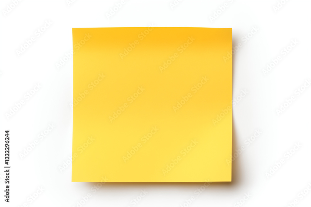 Yellow Sticky Post-It Note, Isolated on White Background. Yellow Sticky Post-It Note, Isolated on White Background.
