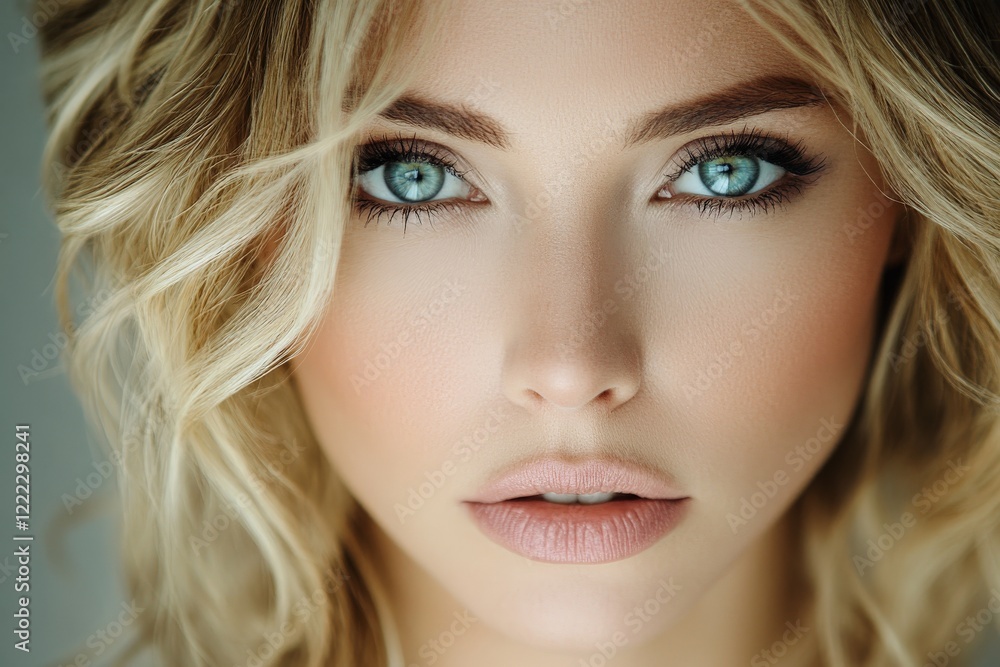 A captivating close-up of a woman's face, highlighting expressive green eyes and delicate features, communicating vulnerability and beauty in a refined manner. A captivating close-up of a woman's face, highlighting expressive green eyes and delicate features, communicating vulnerability and beauty in a refined manner.