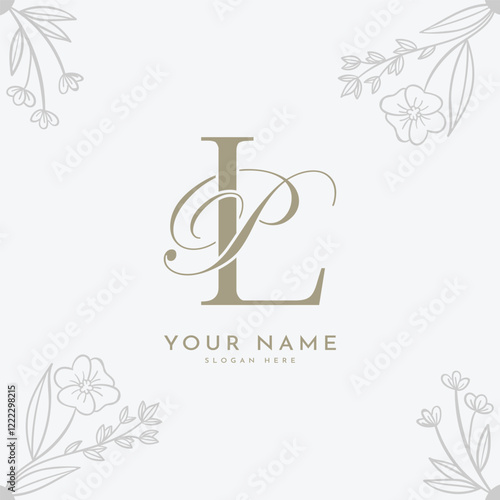 LP PL initial letter handwriting monogram logo.
