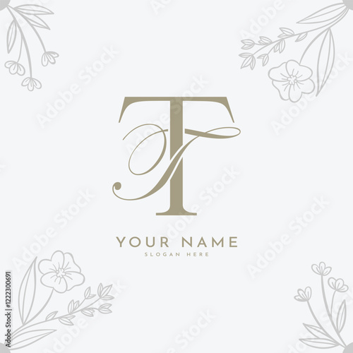 TT TT initial letter handwriting monogram logo.