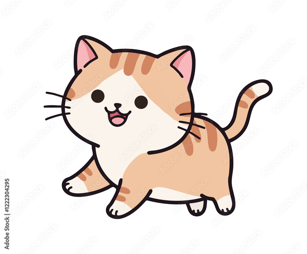 可愛い猫のキャラクターイラスト素材 可愛い猫のキャラクターイラスト素材