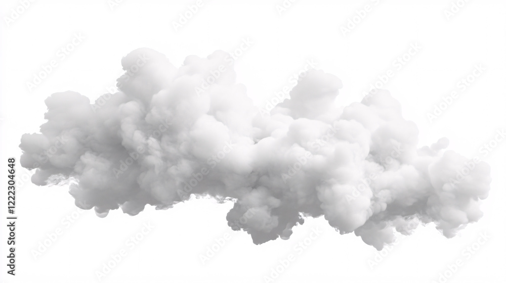 A fluffy white cloud with soft textures is isolated on a white background creating a clean and minimalist atmospheric effect
A fluffy white cloud with soft textures is isolated on a white background creating a clean and minimalist atmospheric effect