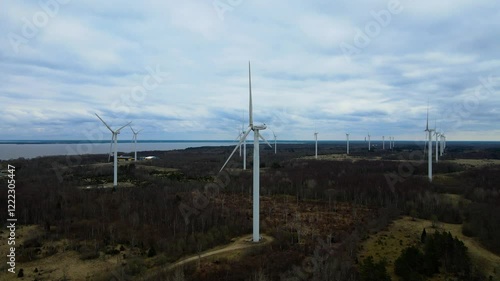 wind turbines farm photo