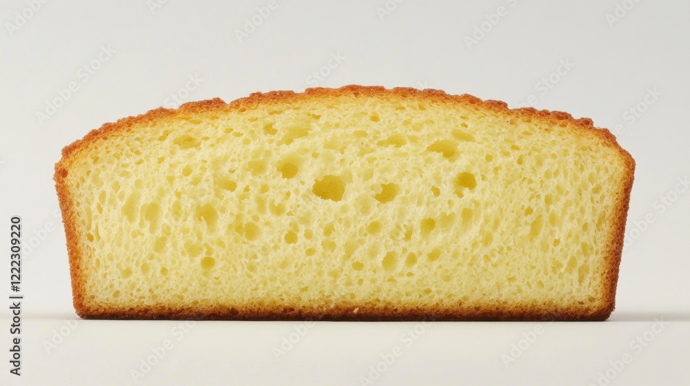 Freshly Baked Slice of Soft Yellow Bread with Light Crust Freshly Baked Slice of Soft Yellow Bread with Light Crust