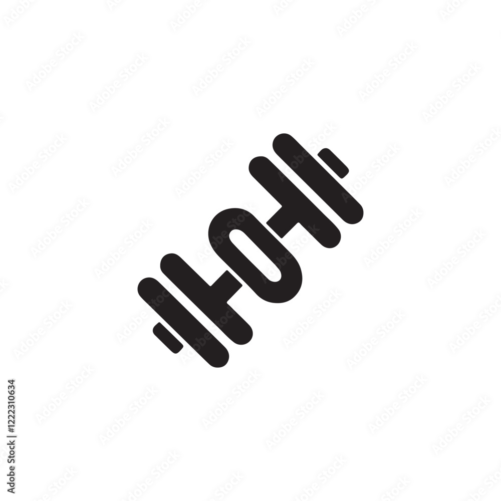 Dumbbell silhouette, gym item , vector Dumbbell silhouette, gym item , vector