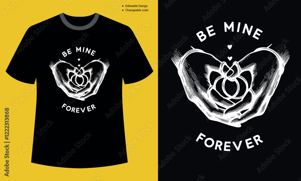 Fototapeta premium Love valentine day t-shirt design