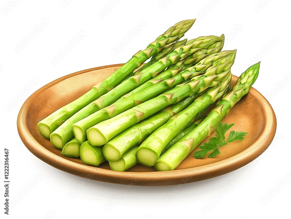 custom made wallpaper toronto digitalplate of roasted asparagus on a wooden surface, simple food photography style